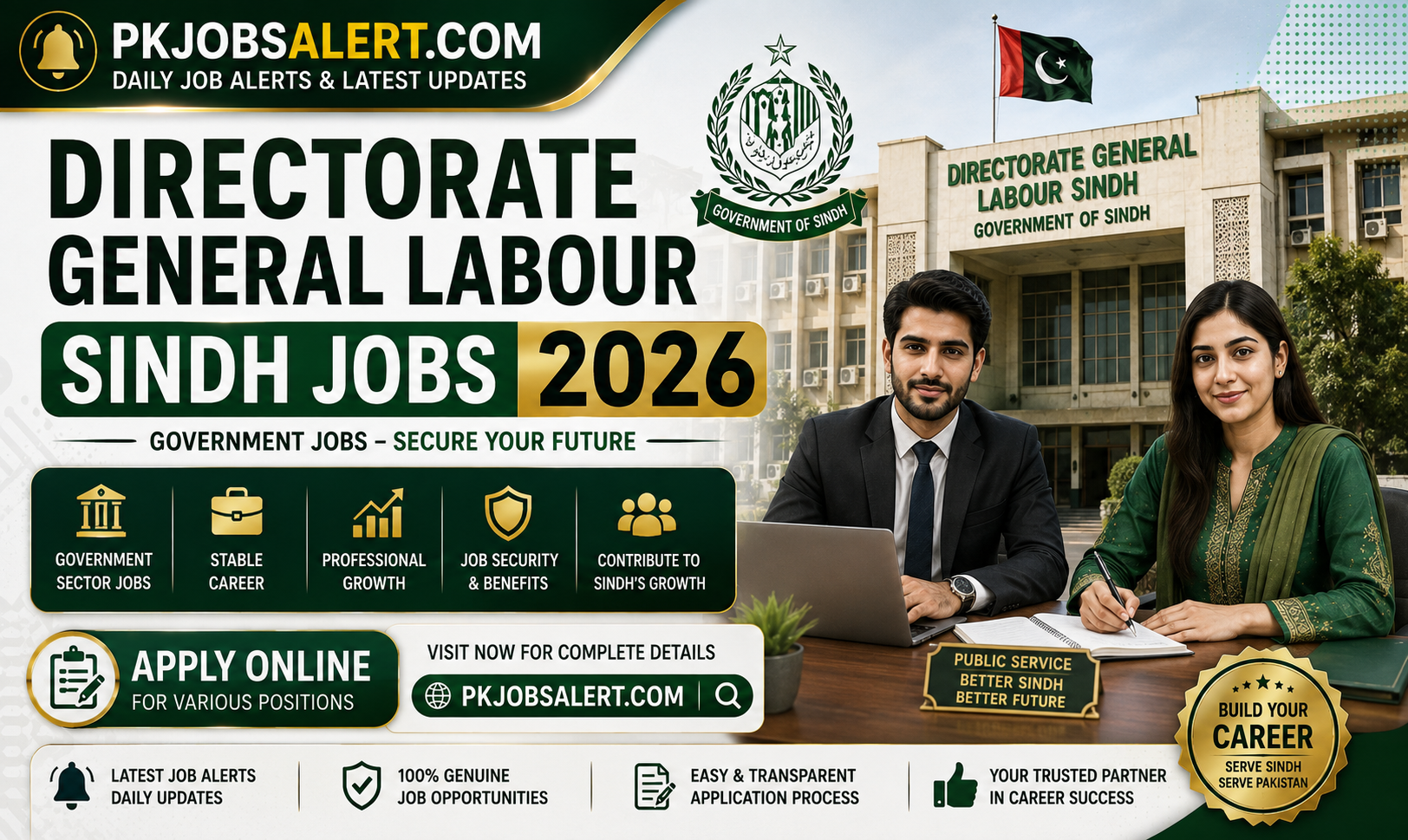 Directorate General Labour Sindh Jobs 2026 Online Apply official advertisement 