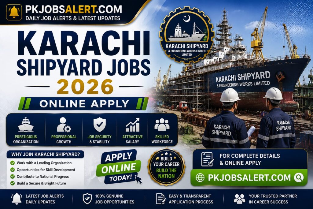 Karachi Shipyard & Engineering Works Jobs 2026 Online Apply official recruitment advertisement